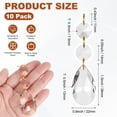 thumbnail image 3 of Uxcell 10PCS 38mm Colgante de Cristal Atrapa Luz 2 Prismas en Forma de Gota para Decoración de Jardín y Bricolaje [Blanco], 3 of 6
