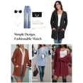 thumbnail image 5 of Gleelist Women's Casual Knit Open Front Cardigan Lightweight Long Sleeve with Pockets, 5 of 7