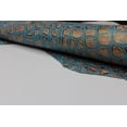 thumbnail image 6 of EMBOSSED TORTOISE LEATHER Turquoise Copper: Genuine Leather 3- 3.5 oz. - Perfect for Handbags and Leather Crafts!, 6 of 7