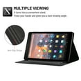 thumbnail image 4 of Dteck Folio Case for Kindle Fire HD10 (2019/2017/2015 release), Slim Fit Book Cover Design Multi-Angle Stand PU Leather Case Cover, Black, 4 of 5