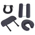 thumbnail image 4 of Mesa de con soporte facial y almohada en forma de U, cómoda de cuero PU con brazo extensible, cojín para cuello y cabeza, soporte para negro, 4 of 8