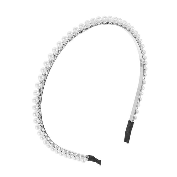 MLINS  Wedding Veil Headband Hair Brooches for Women Bridesmaid Silver