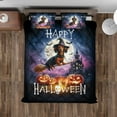 thumbnail image 4 of Happy Halloween Dachshund Witch Pumpkins Bats Quilt Bedding Set Wiener Dog Lover Gifts Idea 1 Blanket Bed Cover 2 Pillowcases - 13012, 4 of 5
