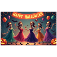 thumbnail image 1 of Colorful Skeleton Happy Halloween Banner for Holiday Celebration Indoor Decoration Kids Party, 1 of 5