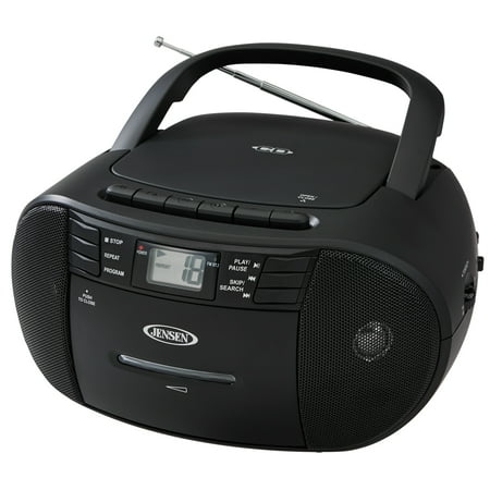 Jensen CD-545 Portable Stereo CD Player with Cassette Recorder and AM/FM Radio