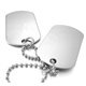 thumbnail image 3 of 2 PCS Alloy Pendant Necklace Pendant Silver Double Dog Tag plate Army Biker Chain Necklace Man Woman, 3 of 3