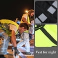 thumbnail image 2 of Reflective Safety Vest Practical High Visibility Lightweight Vest for Work Security Emergency Volunteer Traffic (Yellow), 2 of 3