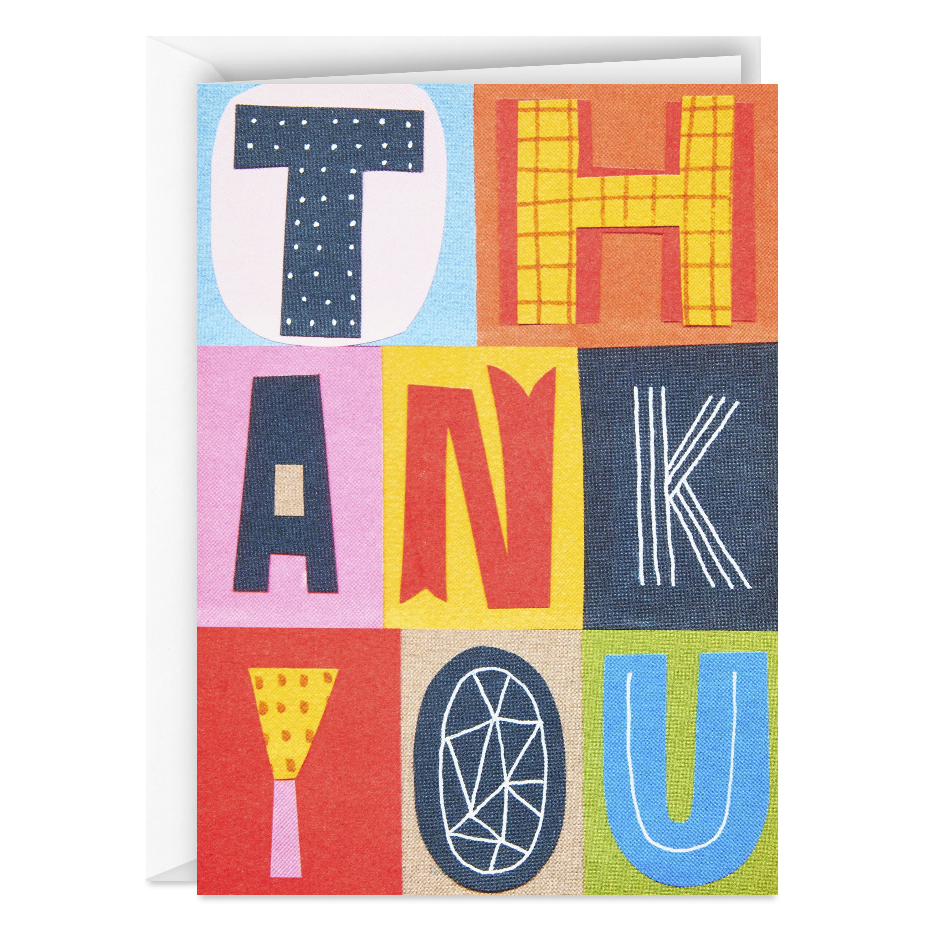 Hallmark Blank Thank-You Notes, Patterned Lettering, 24 ct.