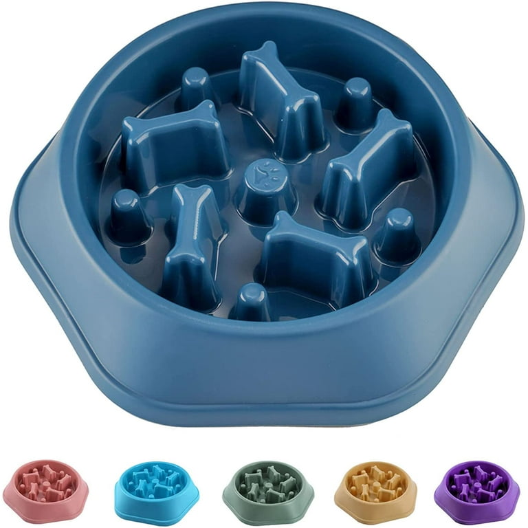 Pawaboo Ceramic Slow Feeder Dog Bowls, 3.5 Cups Dog Slow Feeder Bowl for Medium/Large Breed, Dog Dishes to Slow Down Eating, Puzzle Dog Food Bowl