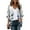 Dark Blue, variant on New Fashion AXXD Womens Swimsuit Cover Up Floral Print Puff Sleeve Kimono Cardigan Loose Chiffon Cover Up Tops