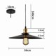 thumbnail image 3 of 36cm E27 Industrial Pendant Lamp Retro Chandelier Black Shade Ceiling Lamp Fixture for Living Room Kitchen Bar 1PCS, 3 of 3