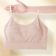 thumbnail image 4 of Women's Spaghetti Strap Cami Bra Adjustable Strap Seamless Comfortable Wireless Daily Bralette One Size, 4 of 7