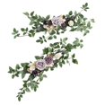 thumbnail image 3 of perfeclan 2pcs Wedding Aisle Chair Decorations, Artificial Rose Floral Wedding Chair Back Flower Pew Flowers for Wedding Ceremony Decor C, 3 of 9