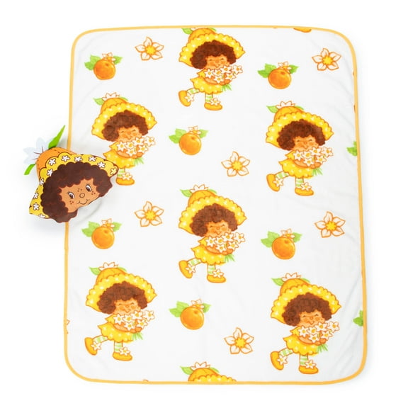 Strawberry Shortcake Orange Blossom Nogginz Pillow & Travel Throw Set "40 x 50"