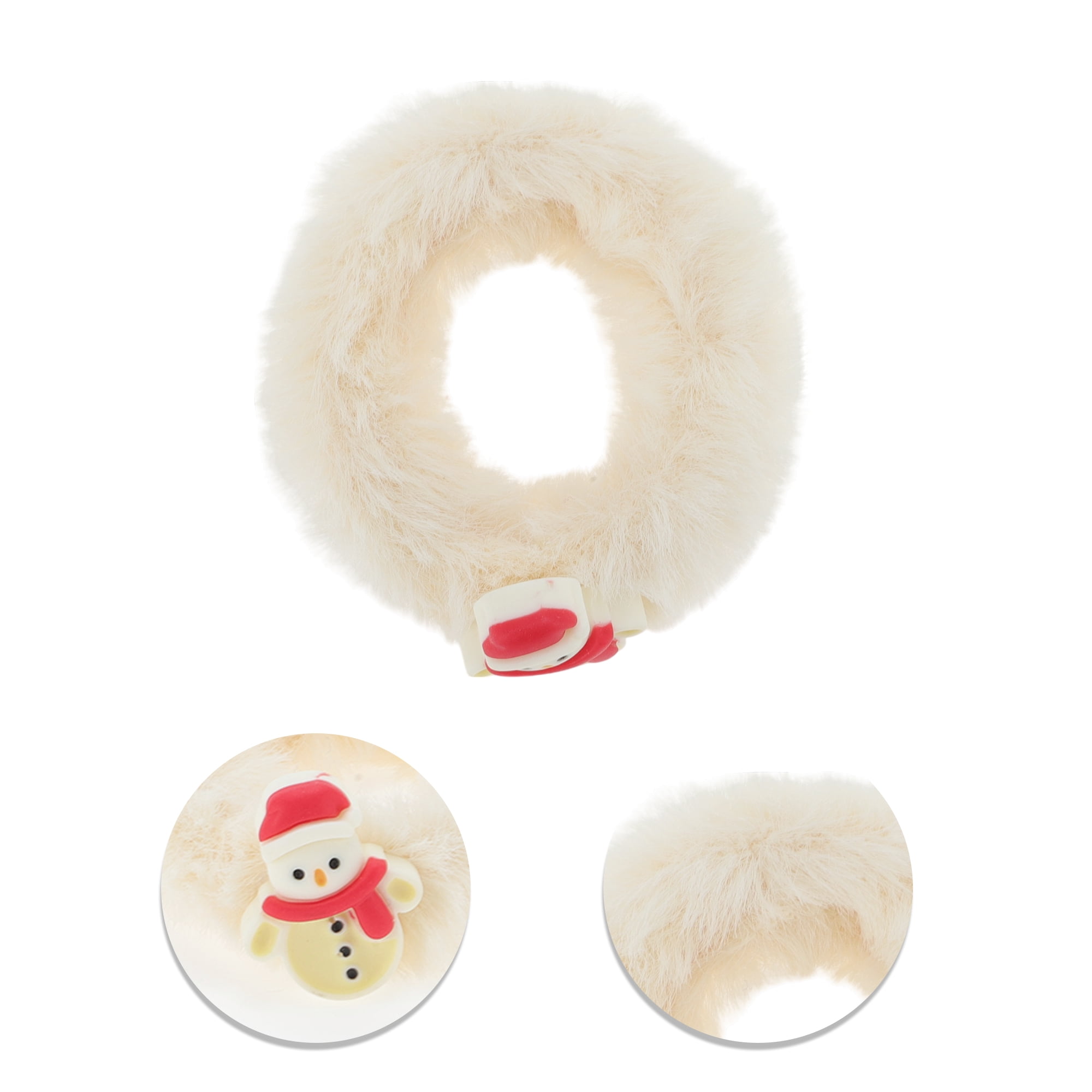 NOMADIC NOOK Christmas Women Hair Ties 6 Pcs Beige