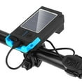 thumbnail image 1 of Riwcyla Solar USB Rechargeable Bike Headlight Front Waterproof Flashlight Night Riding with Horn, 1 of 6
