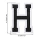 thumbnail image 2 of Parches de letras H de Uxcell, letras H de planchar en negro, parches bordados de letras H para ropa, paquete de 9, 2 of 7