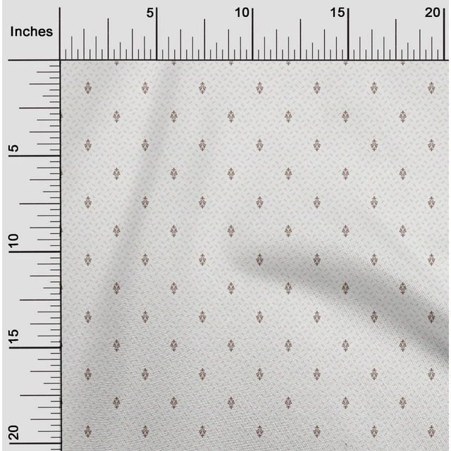 oneOone Cotton Poplin Twill Peach Fabric Line & Damask Small Sewing Craft Projects Fabric Prints by Yard 56 Inch Wide