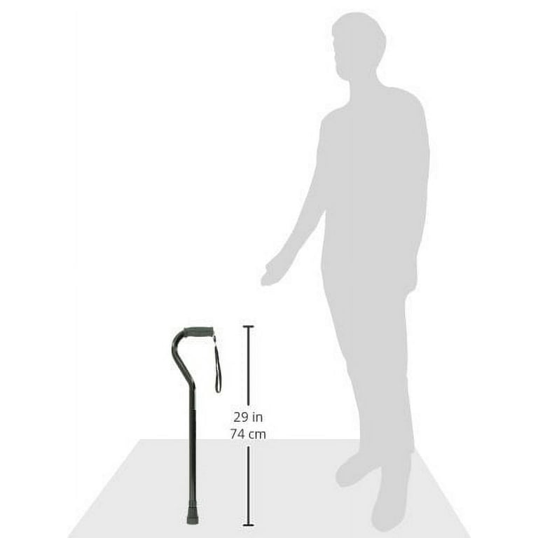 NOVA Medical Products Heavy Duty Offset Cane w/Strap, Black