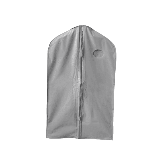 40'' Waterproof Silver Vinyl Garment Bag - 1 Count  - Basic LTD