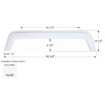 Icon FS740 Tandem Axle Fender Skirt for Fleetwood - Polar White