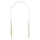 thumbnail image 1 of Aguja de tejer circular de bambú y cable de acero Uxcell tamaño US 5 (3.75mm) de 16 pulgadas para proyectos hechos a mano, 1 of 7