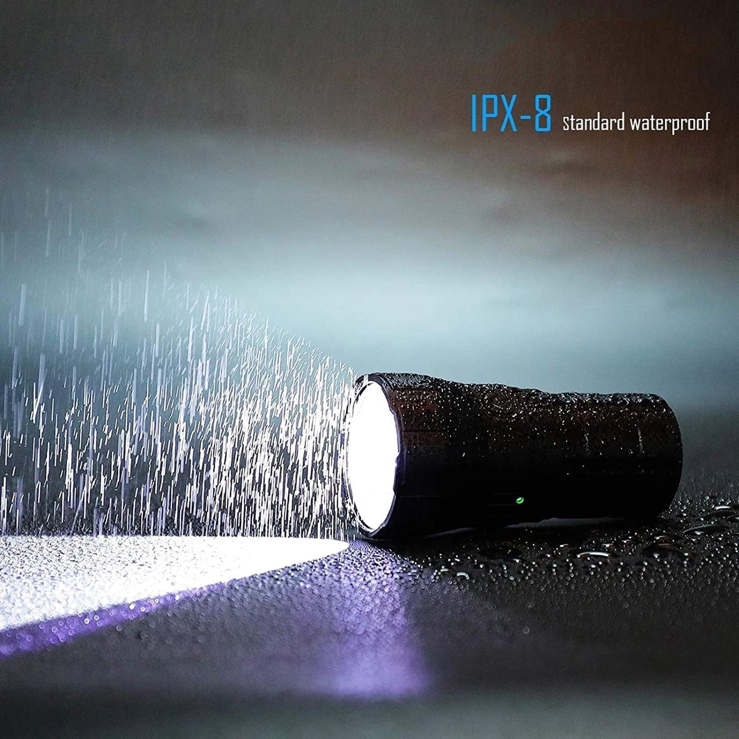 The Brightest Flashlight in The World 4800 LumensFlashlight Glare Flashlight Camping Light Waterproof IPX-8 1308M Rechargeable 18500 Battery 5 Level LED Glare Flashlight