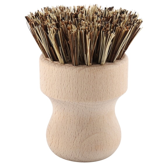 BIMZUC Natural Sisal & Wood Pot Brush, Eco-Friendly Sink Cleaning Brush for Pots, Pans, Vegetables, 100% Natural Materials