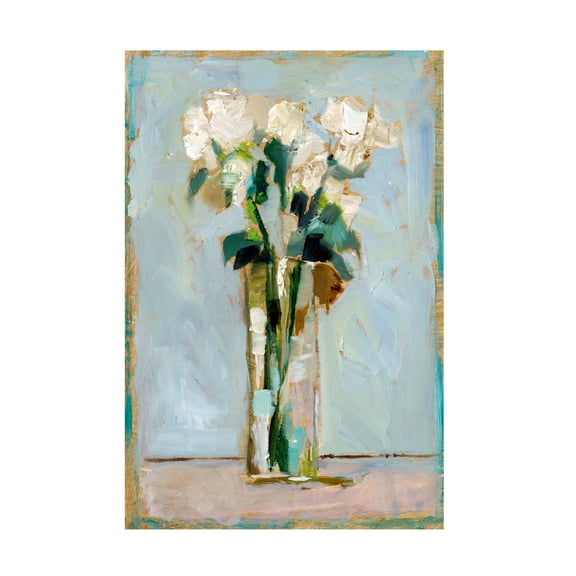 Ethan Harper 'White Floral Arrangement II' Canvas Art