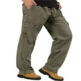 thumbnail image 4 of Mens Loose Fit Straight Leg Cargo Pants  Lightweight Elastic Waist Solid Color Straight Leg Work Pants, 4 of 6