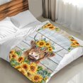 thumbnail image 5 of Highland Cow Blanket for Adults, Highland Cow Gifts for Girls Women Highland Cow Lovers, Inches Aesthetic Yellow Sunflower Throw Blanket Decor for Bed Couch Sofa Color 1, 5 of 7