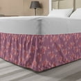 thumbnail image 1 of Floral Bed Skirt, Blooming Arrangement of Rhythmic Flowers Motifs Nostalgic Look Pattern, Elastic Bedskirt Dust Ruffle Wrap Around for Bedding Decor, 4 Sizes, Pale Fuchsia and Blush, by Ambesonne, 1 of 2