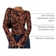 thumbnail image 4 of Top PRETTYGARDEN para Mujer Manga Larga Malla Floral Marrón M, 4 of 9