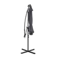 thumbnail image 4 of UBesGoo 10 Feet Solar LED Offset Cantilever Hanging Market Patio Umbrella,Easy Crank & Tilt Adjustment, for Garden Deck Pool Patio,Gray, 4 of 10