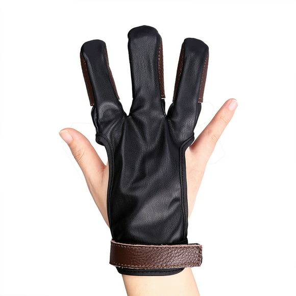 Archery Gloves and Bow Release Gloves PU Leather and Cowhide 3-Finger Guard S-XL for Men Women Child Youth Archery Glove Bow Gloves