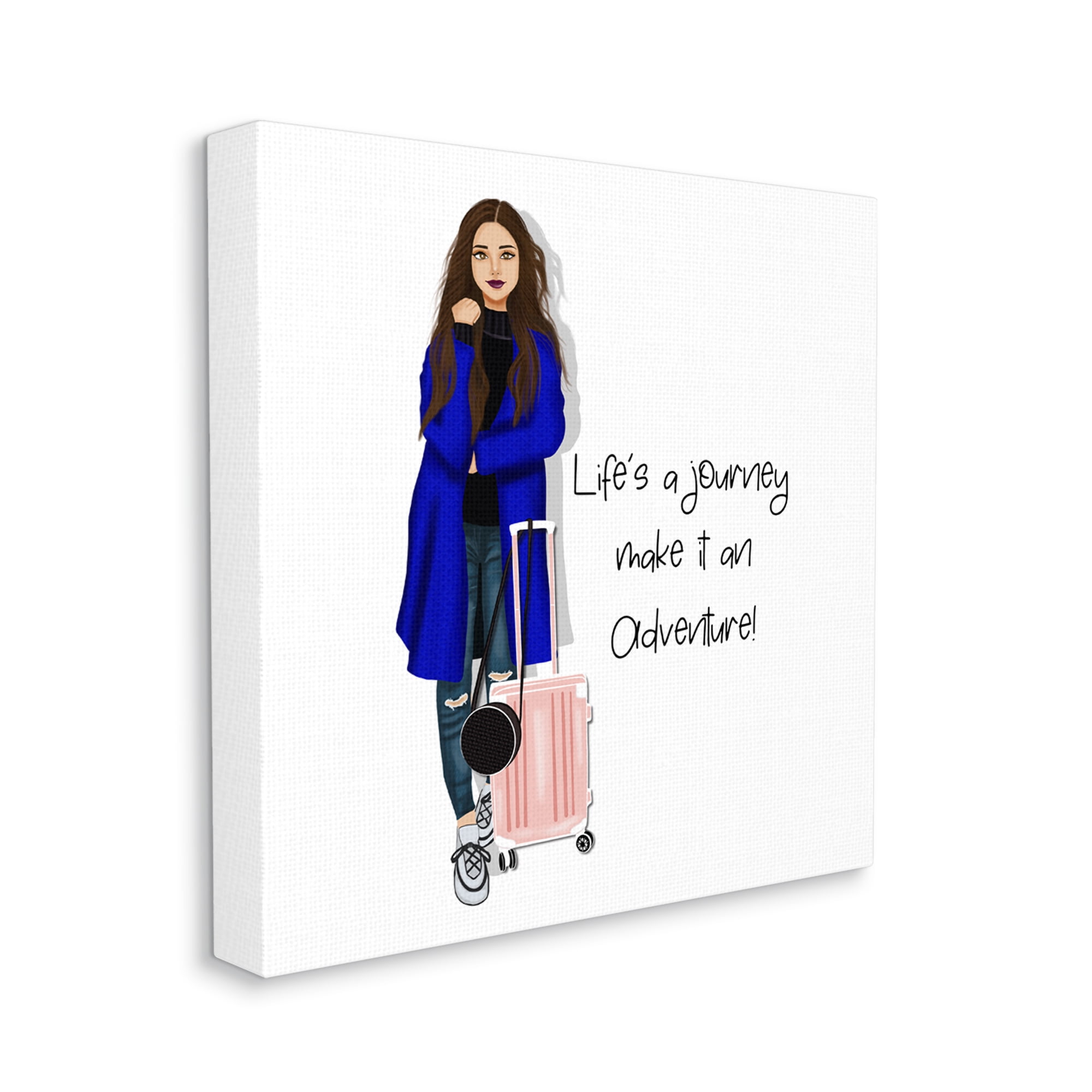 Stupell Industries Life's a Journey Phrase Inspirational Painting Gallery Wrapped Canvas Art Print Wall Art, 36 x 36