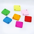 thumbnail image 4 of AMLESO 6x100pcs Mixed Color Square Wood Buttons 2 Hole for Sewing Scrapbooking Crafts, 4 of 8