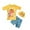 Yellow A, variant on Bxsruta Baby Boy Swimsuit, Boys' Print Swimsuit Set Short Sleeved Top+swim Trunks+hat Swimming Three Piece Swimsuit Set