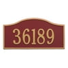 Personalized Whitehall Rolling Hills 1-Line Grand Wall Plaques in Red/Gold