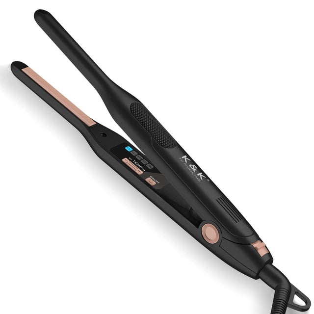 Plancha K&K Mini para cabello corto 3/10 pulgadas