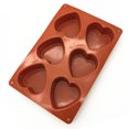 thumbnail image 1 of Yuarrent Tazas de silicona para magdalenas, molde de corazón de Chocolate antiadherente resistente al calor, bandeja Flexible para magdalenas, molde para Cocina y Comedor Yuarrent HA034534-00, 1 of 6