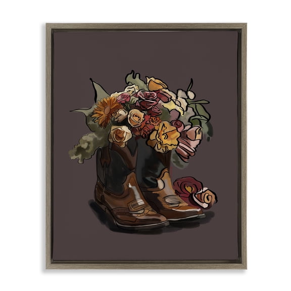 Stupell Industries Traditional Brown Floating Frame Canvas Art, 25 x 31, by Amelia Noyes