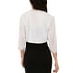 thumbnail image 3 of Inspire Chic Cárdigan de Chiffon Corto para Mujer con Mangas 3/4 y Adorno de Lentejuelas Blanco XL, 3 of 6