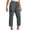 Gray, variant on Sakmal Capri Cargo Pants Women Cropped Wide Leg Pants Solid Spring Trendy Women's Capris L