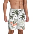 thumbnail image 3 of Rocae Vintage Palm Trees for Men's Soft Sleep Pajama Shorts, Waistband and Pockets, 3 of 9