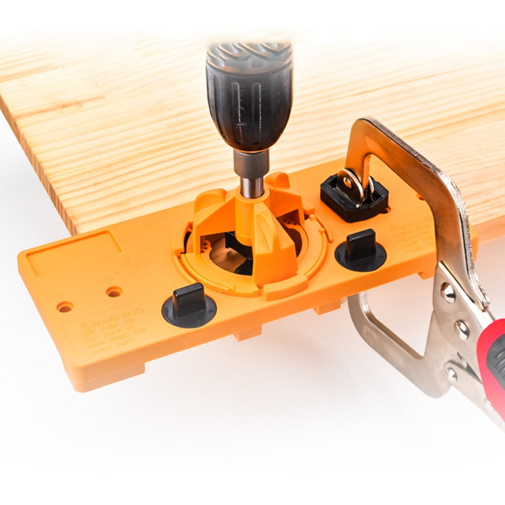 MOMOJIA 35mm Hinge Hole Jig Drill Guide Set Hinge Drilling Tool Set Woodworking Puncher