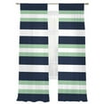 thumbnail image 6 of Green Navy Blue Striped Sheer Curtains for Living Room Bedroom Chic Abstract Lines Geometric Sheer Curtains 108 Inch Long 2 Panels Set Light Filtering Curtain Window Treatments Drapes for Dining Room, 6 of 6