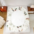 thumbnail image 5 of jejeloiu Country Farm Mallard Bed Sheets,White Green Gray King Sheets For Boys Teens 4pcs, 5 of 7
