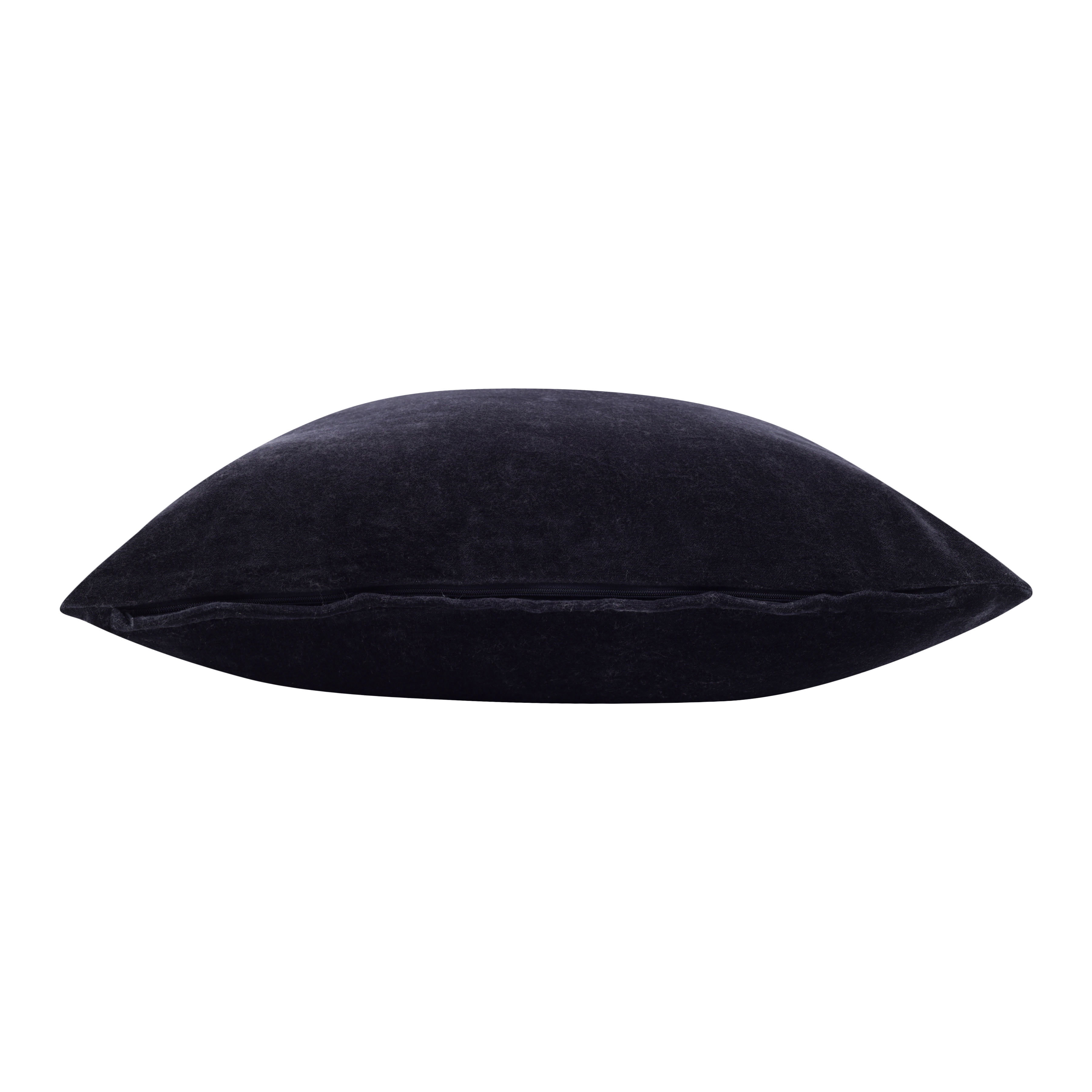 Harlow Hill Stacy Garcia Onyx Solid 20" x 20" Cotton Adult Decorative Feather Filled Pillow