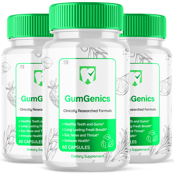 Gum Genics Advanced Dietary Supplement Formula to Support Healthy Teeth and Gums 180 Capsules